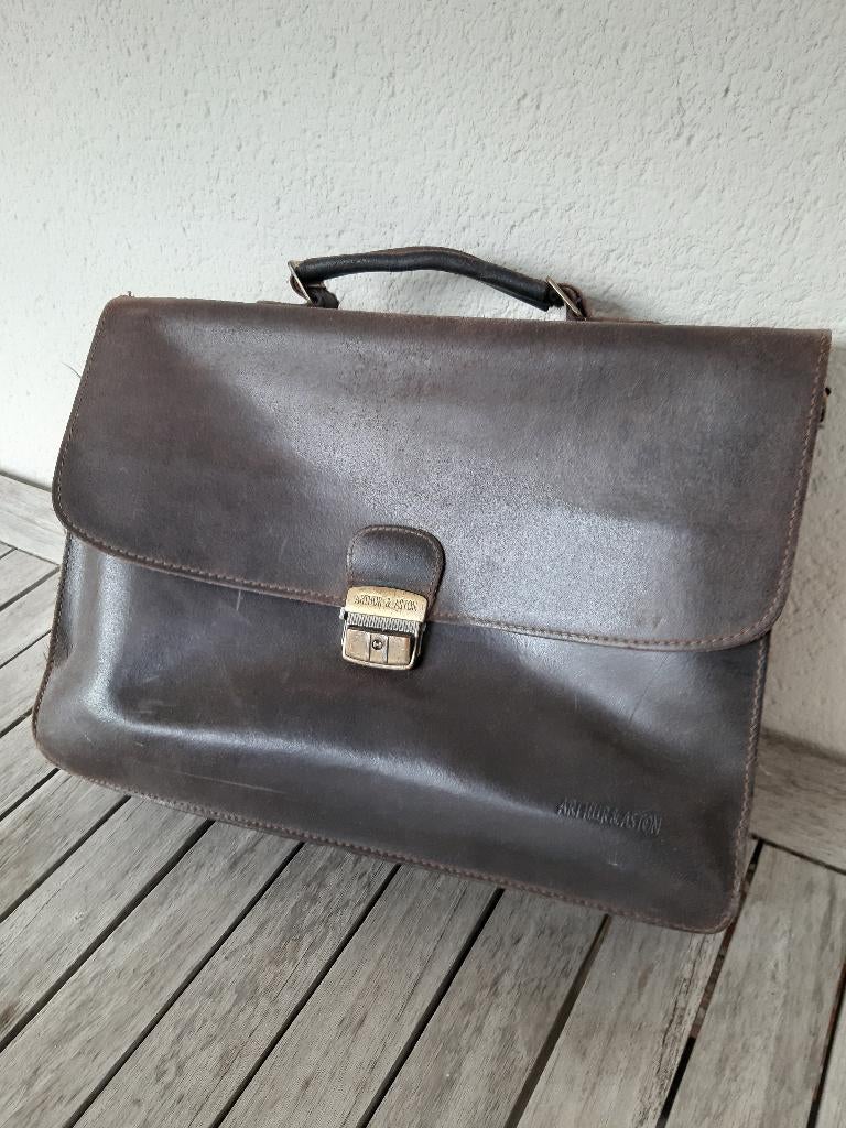 lederen tas ARTHUR & ASTON, Bijoux, Sacs & Beauté, Sacs | Cartables, Moins de 30 cm, Cuir, 30 à 40 cm, Brun
