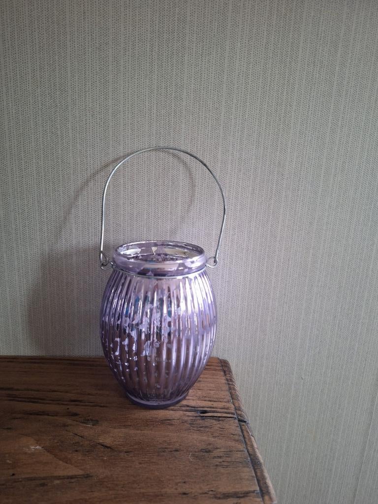 Kaarsenhouder in glas, Ophalen