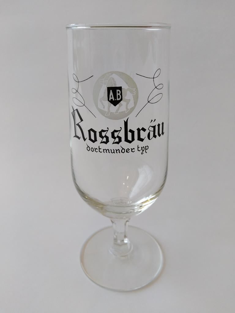 1 AB Anglo-Belge Rossbräu Dortmunder Typ bierglas Zulte, Verzamelen, Ophalen of Verzenden, Nieuw, Bierglas