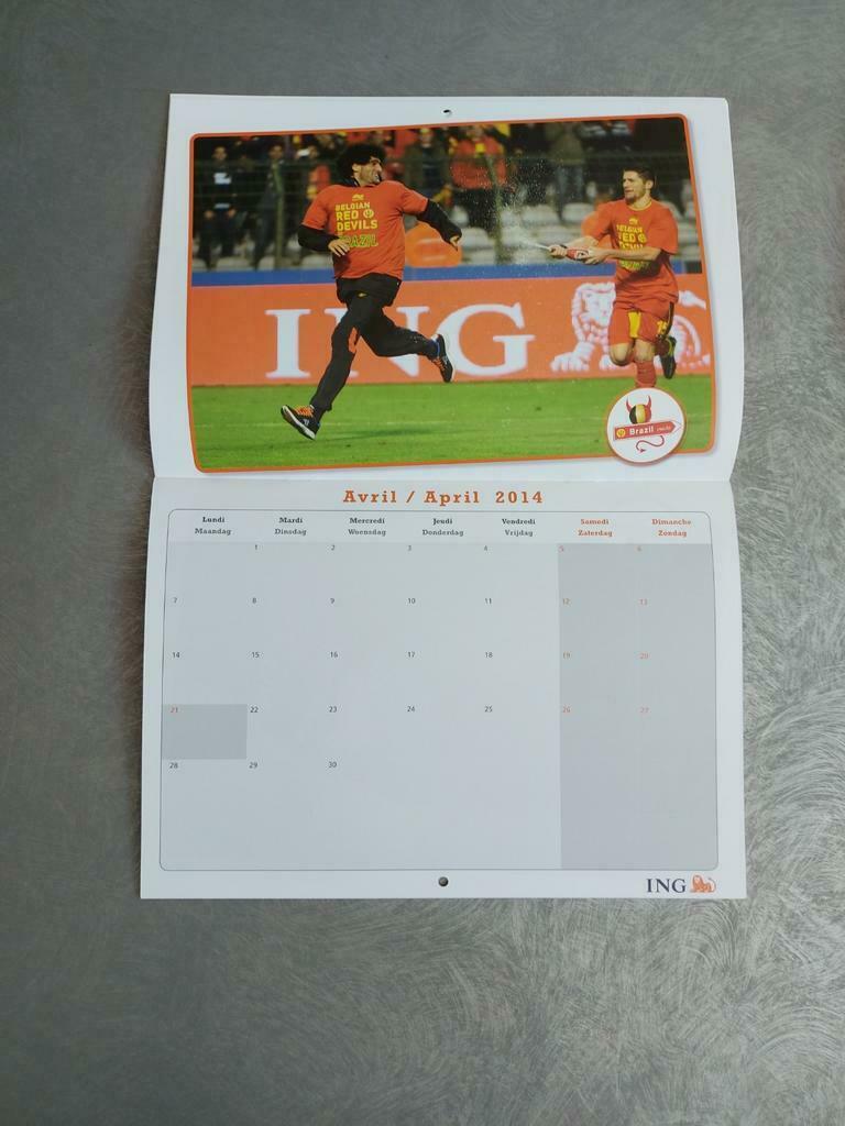 Diables Rouges calendrier 2014, Divers, Agendas, Enlèvement ou Envoi, Comme neuf