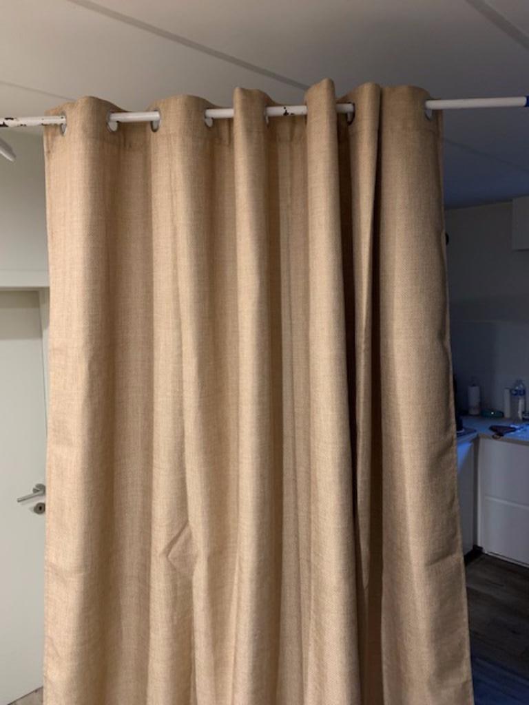 Rideau à anneaux, 200 cm ou plus, Comme neuf, Brun, Enlèvement