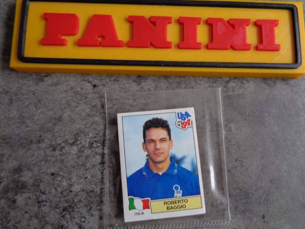 PANINI voetbal sticker BAGGIO  WK 94 USA 1994  world cup red, Verzenden, Sticker