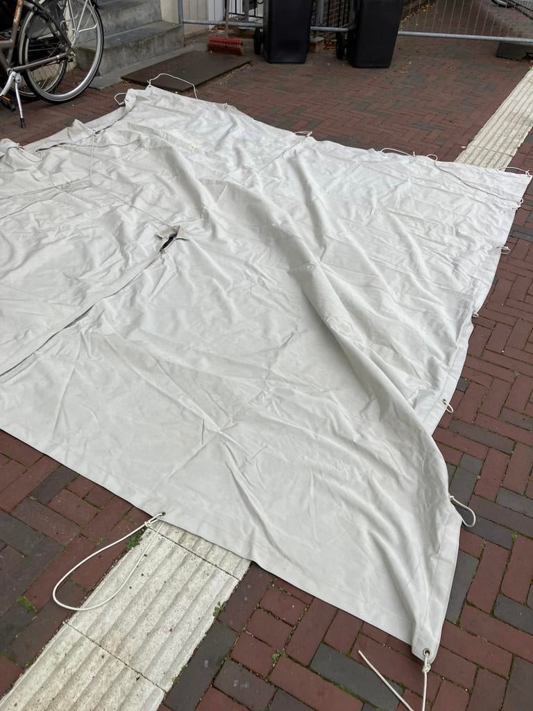 Dekzeil 28 voet zeilboot met rits 3 x 2,8 meter, Ophalen of Verzenden, Gebruikt