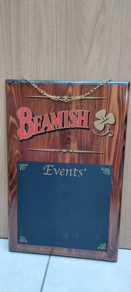 Enseigne de pub en bois authentique avec tableau Beamish Iri, Enlèvement ou Envoi, Comme neuf, Panneau, Plaque ou Plaquette publicitaire