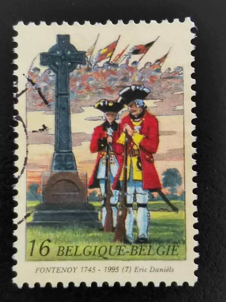 Belgie 1995 - De Slag bij Fontenoy - Ierse soldaten, Ophalen of Verzenden, Gestempeld