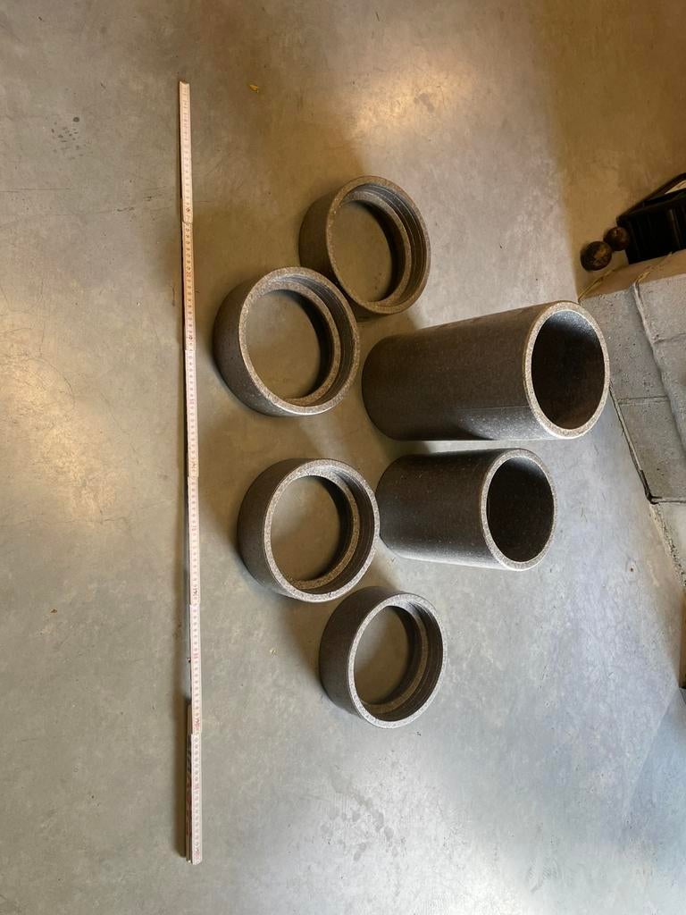 4 koppelstukken en 2 rechte stukken; 21cm buitendiameter, Doe-het-zelf en Bouw, Ophalen