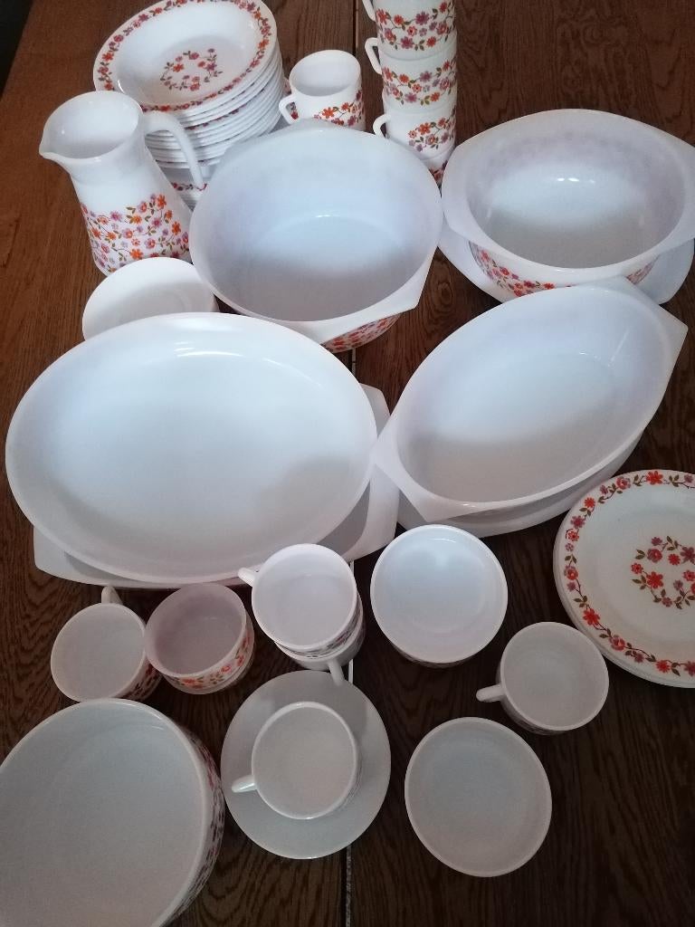 Vintage arcopal servies, Ophalen, Overige materialen, Overige typen, Zo goed als nieuw