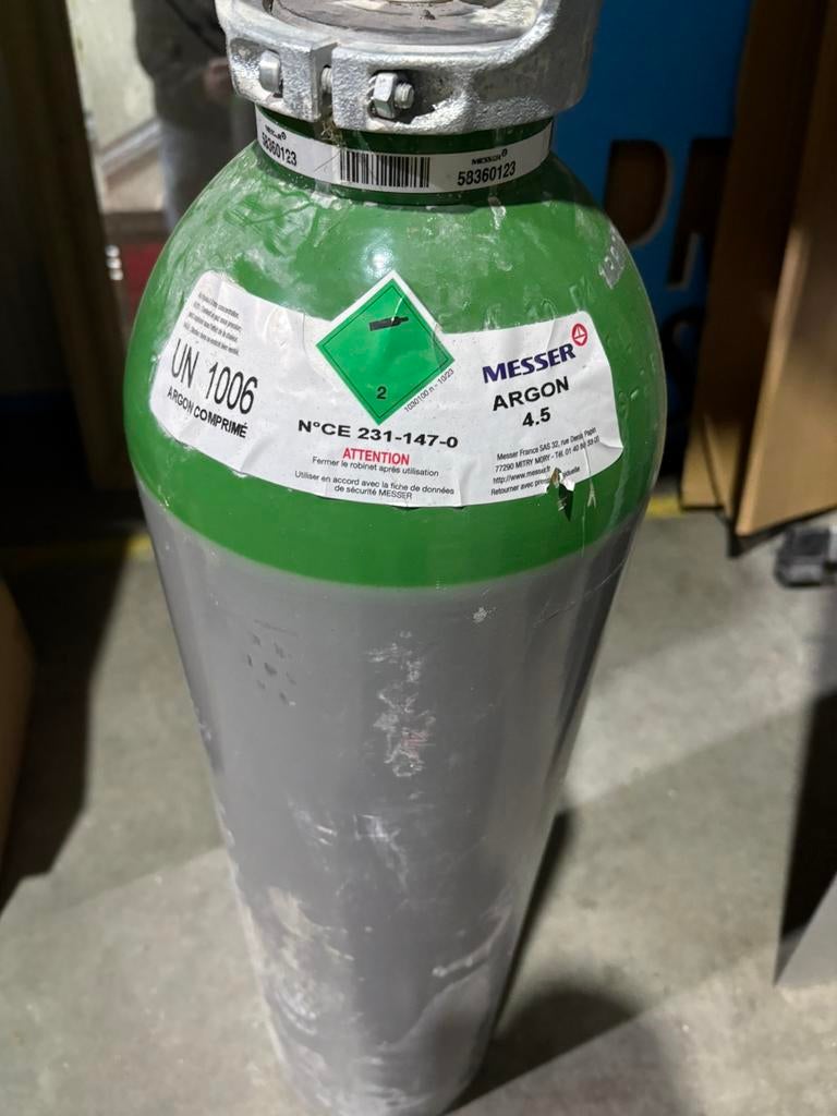 Bouteille argon, Enlèvement, Comme neuf