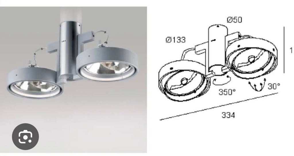 DeltaLight spot Club S - nieuw - op te halen te Wijnegem, Huis en Inrichting, Lampen | Spots, Ophalen, Nieuw, Metaal of Aluminium