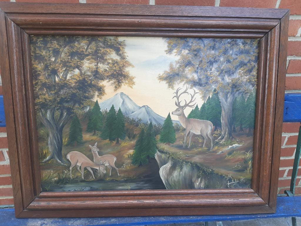 Tableau - Peinture sur panneau de type naïf, Enlèvement