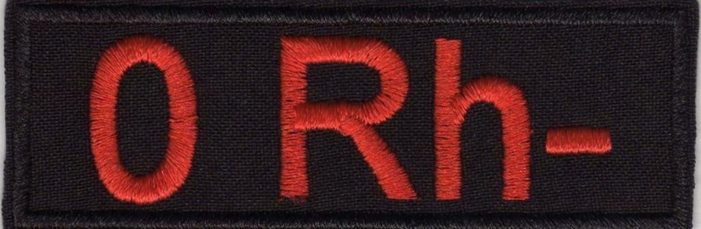 Patch bloedgroep O Rh- - 90 x 30 mm, Enlèvement ou Envoi, Neuf, sans ticket, Autres types