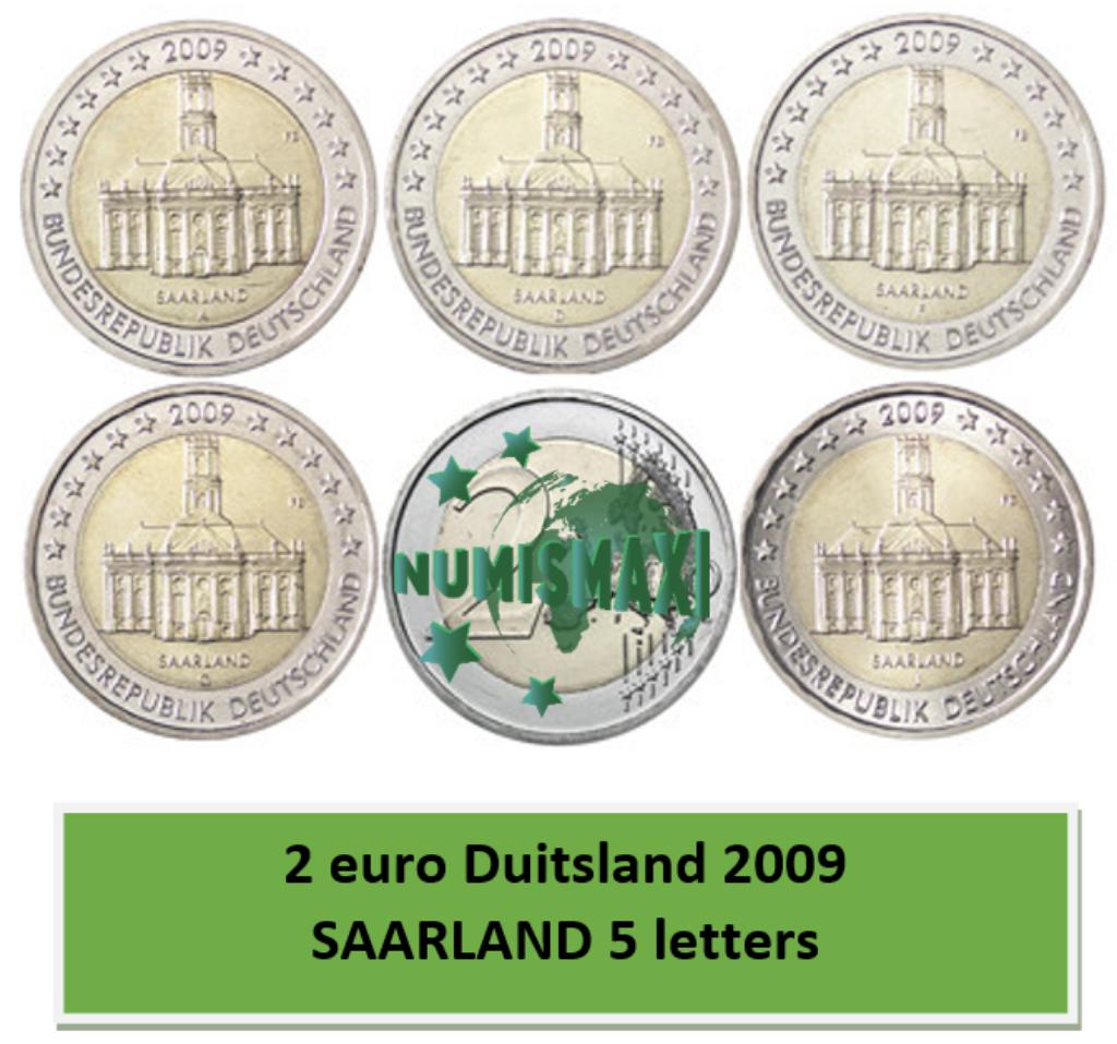 2 euros Allemagne 2009 Sarre 5 lettres, Enlèvement ou Envoi, Allemagne, 2 euros