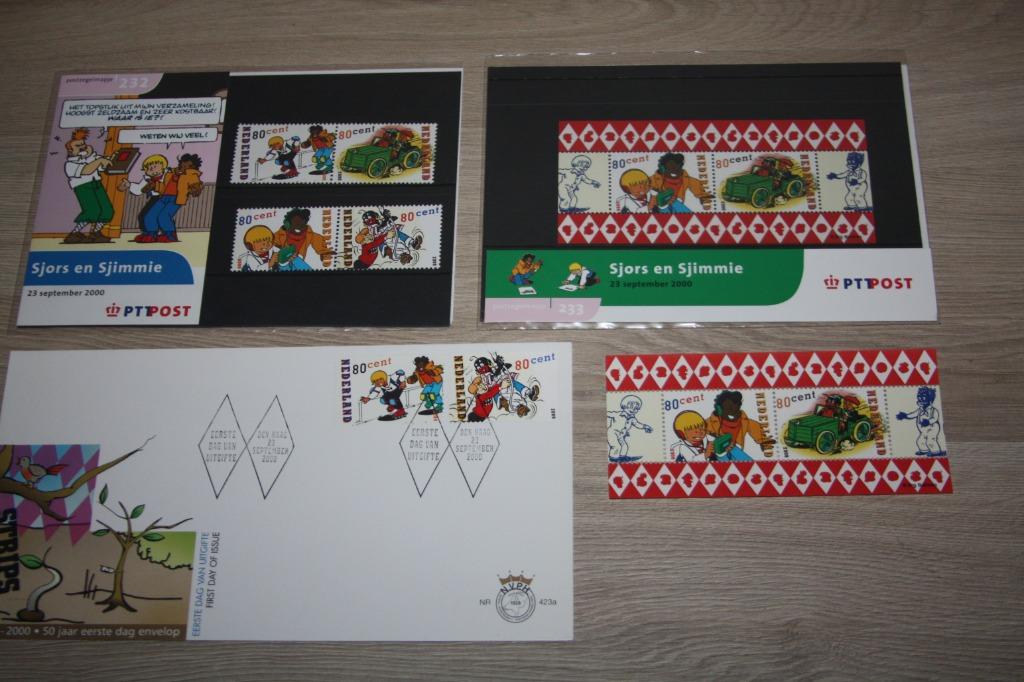 Sjors en Sjimmie , PTT Nederlandse , postzegelmapjes , FDC, Verzamelen, Ophalen of Verzenden, Overige figuren, Nieuw, Overige typen