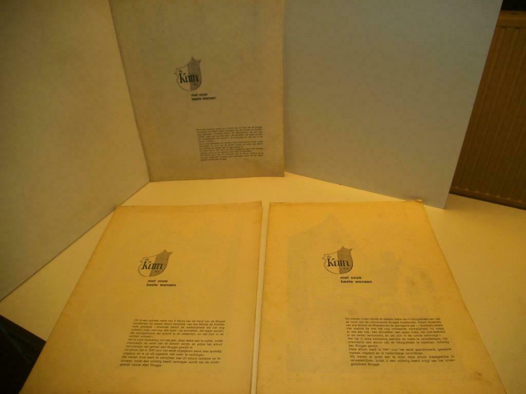 12 litho's Brugge (Albert Goethals) (Verzam-008), Gebruikt, Ophalen of Verzenden, 1940 tot 1960, Gebouw