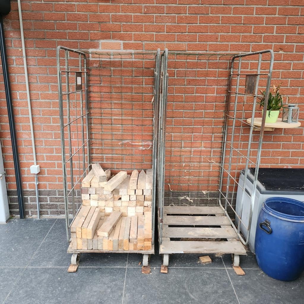 Karren voor hout, magazijn ed, Ophalen, Gebruikt, IJzer, Gaashekwerk