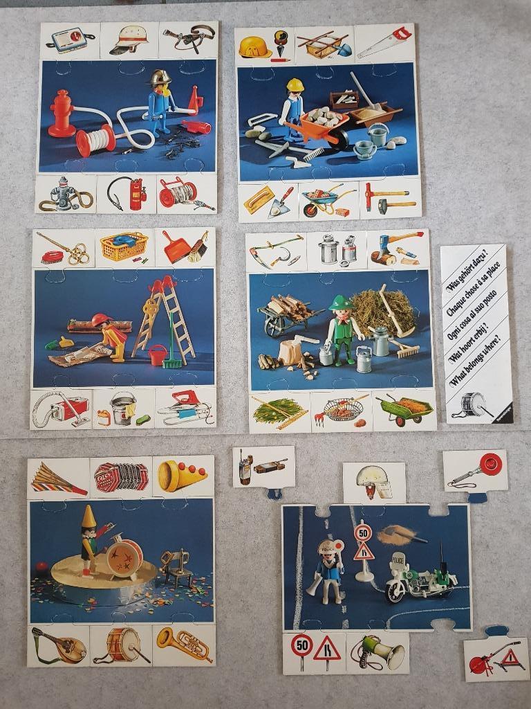 Playmobil kwartet en Ravensburger 1982 met playmobil kaarten, Enlèvement ou Envoi