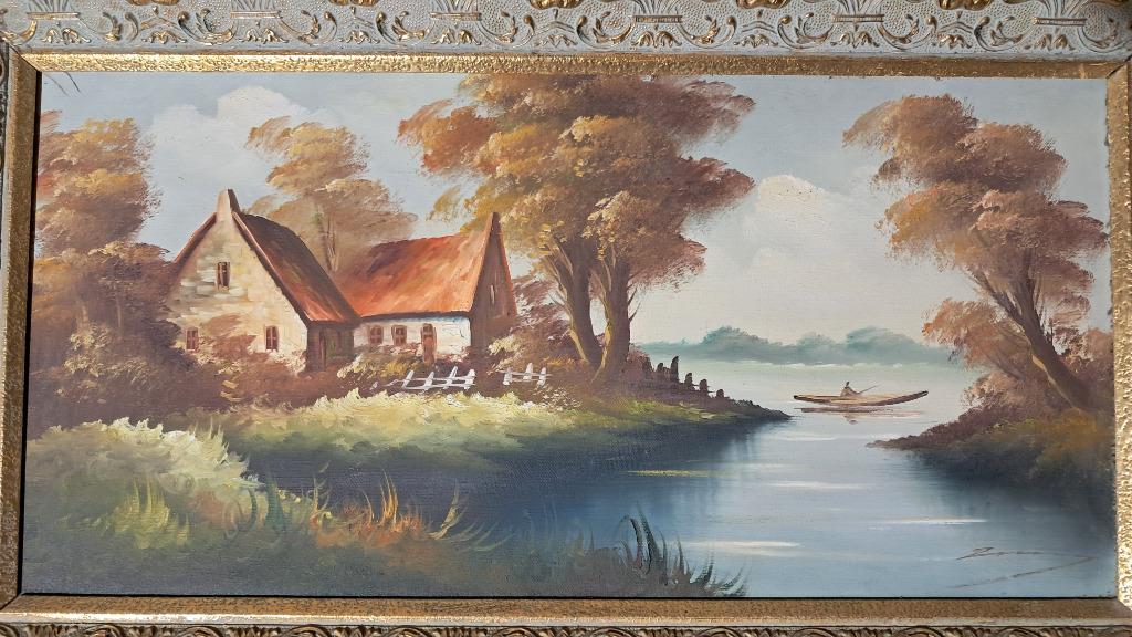 Peinture "Pirogue sur le lac", Enlèvement