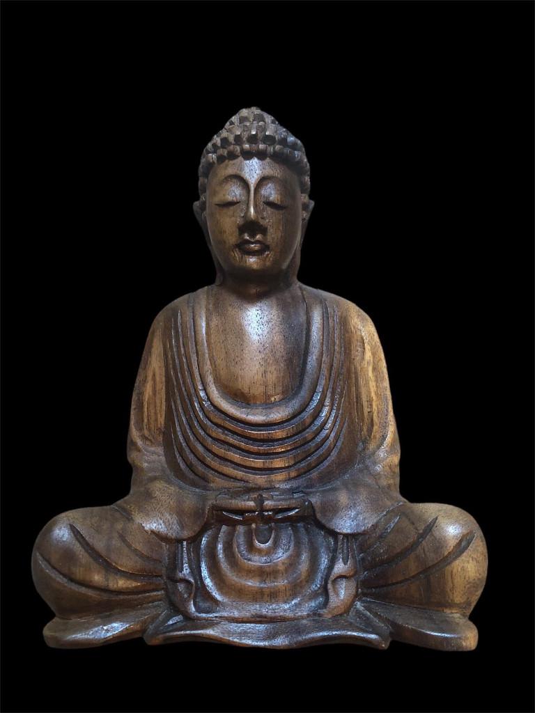 Petite posture de Bouddha en bois, Maison & Meubles, Enlèvement ou Envoi, Utilisé