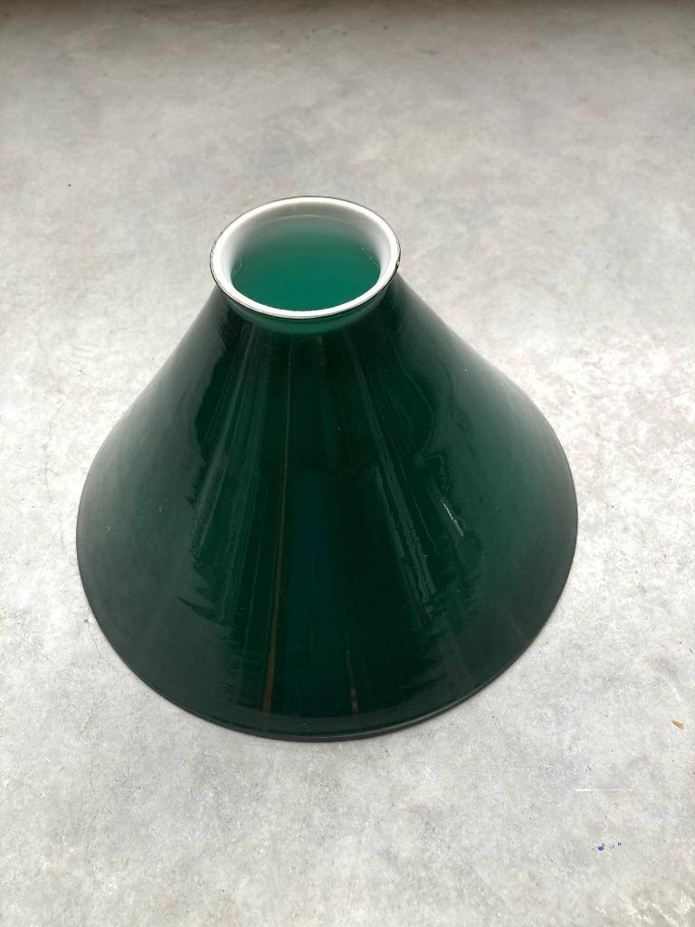 Glazen lampenkap in diepgroen, Antiek en Kunst, Ophalen