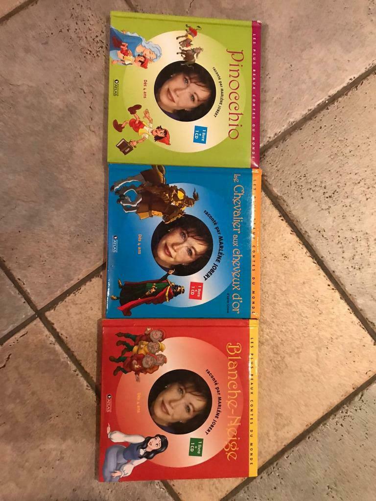 Lot de 3 livres-CD de Marlène Jobert, Enlèvement, Fable ou Conte (de fées), 6 à 9 ans