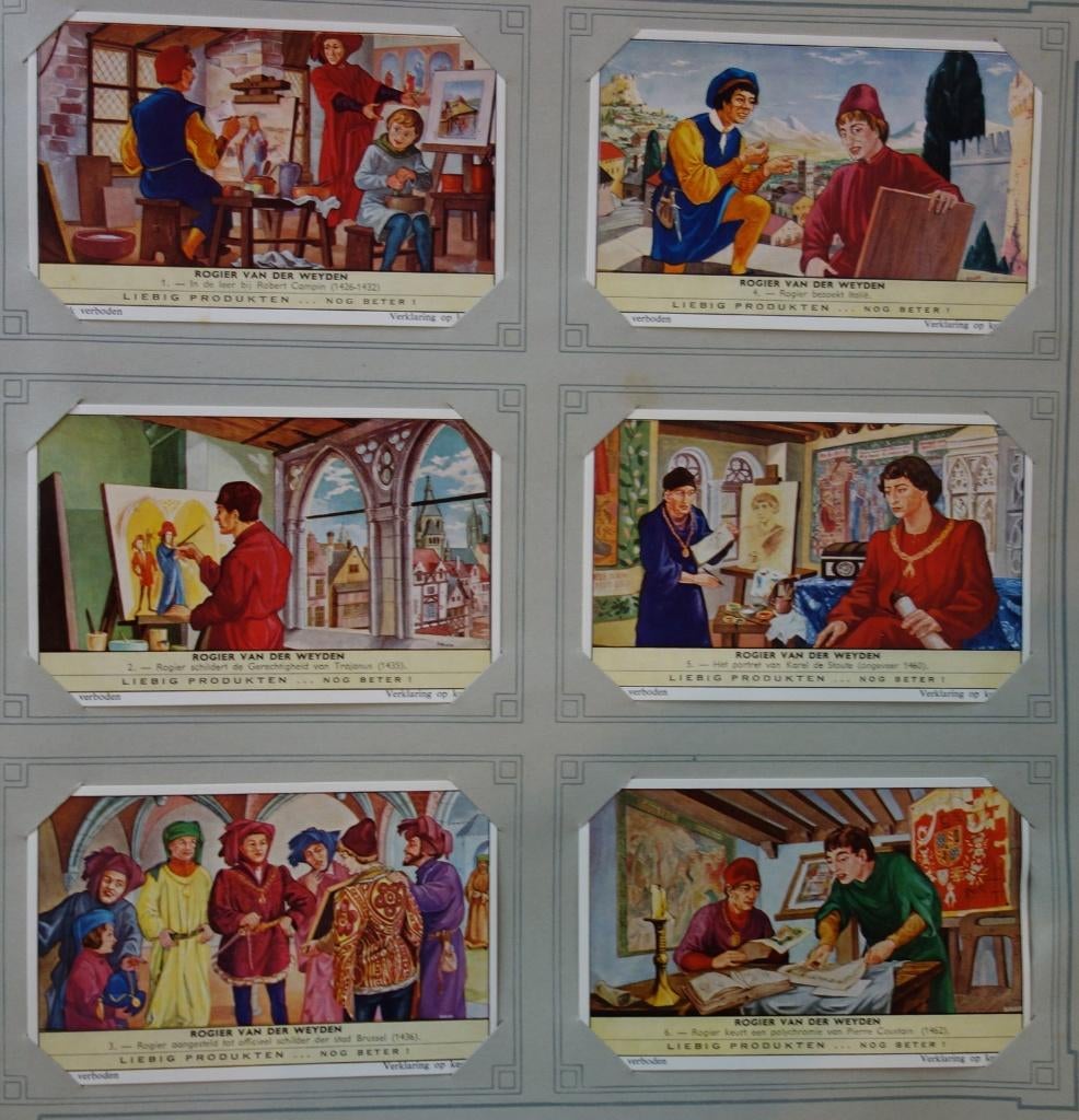 Set Liebig Prenten Rogier Van Der Weyden (1961)., 1960 tot 1980, Ophalen of Verzenden, Zo goed als nieuw, Prent