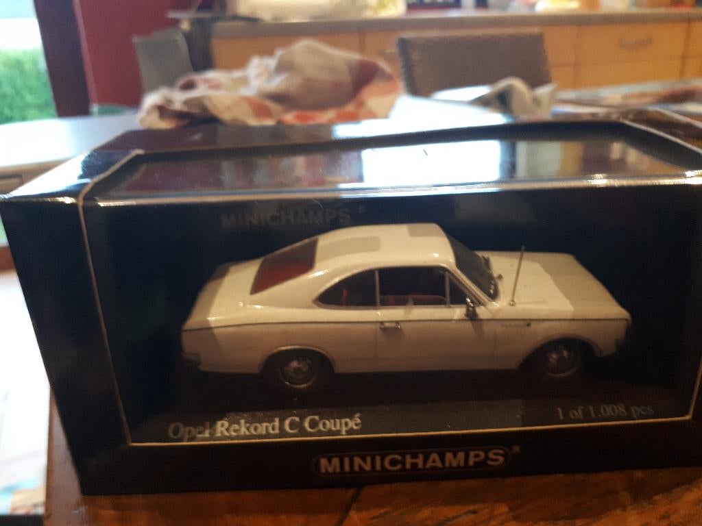 Minichamps Opel Record C Coupe 1966 White 1/43, Ophalen of Verzenden, Nieuw, Auto, MiniChamps
