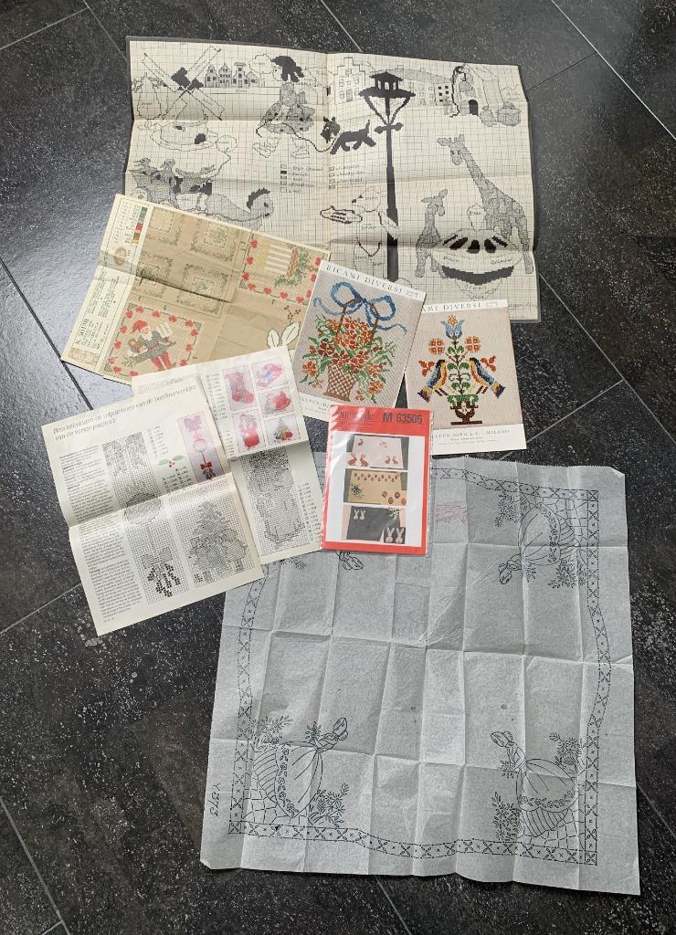 vintage veel patronen strijkpatronen/telpatronen/kruissteek, Ophalen of Verzenden, Zo goed als nieuw, Patroon