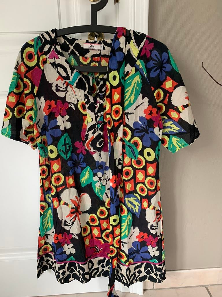 Mooie losse jurk kleedje Afrikaanse print CKS S, Kleding | Dames, Ophalen of Verzenden