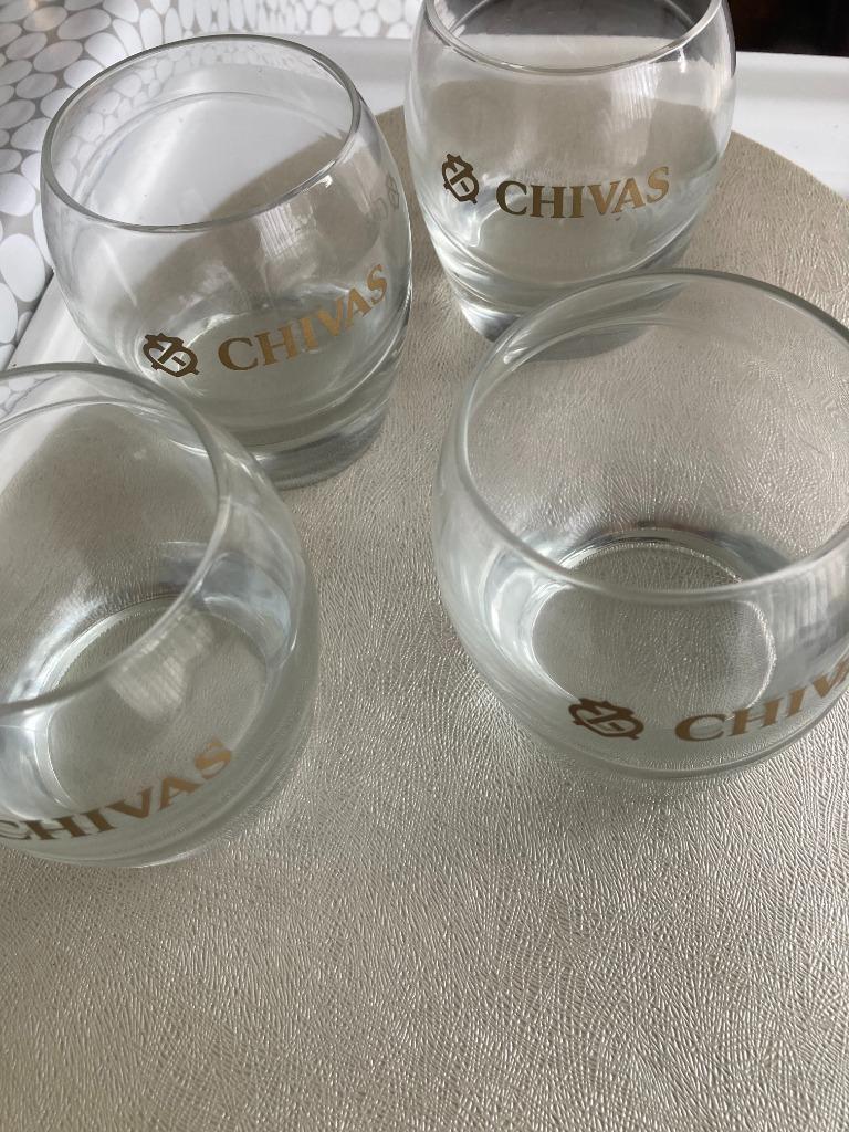 4 verres à whisky Chivas, Enlèvement ou Envoi, Comme neuf, Verres et Verres à shot