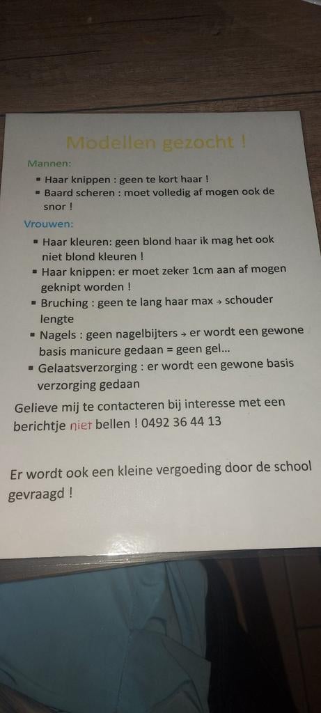 Zoek modellen voor haar en schoonheid, Offres d'emploi