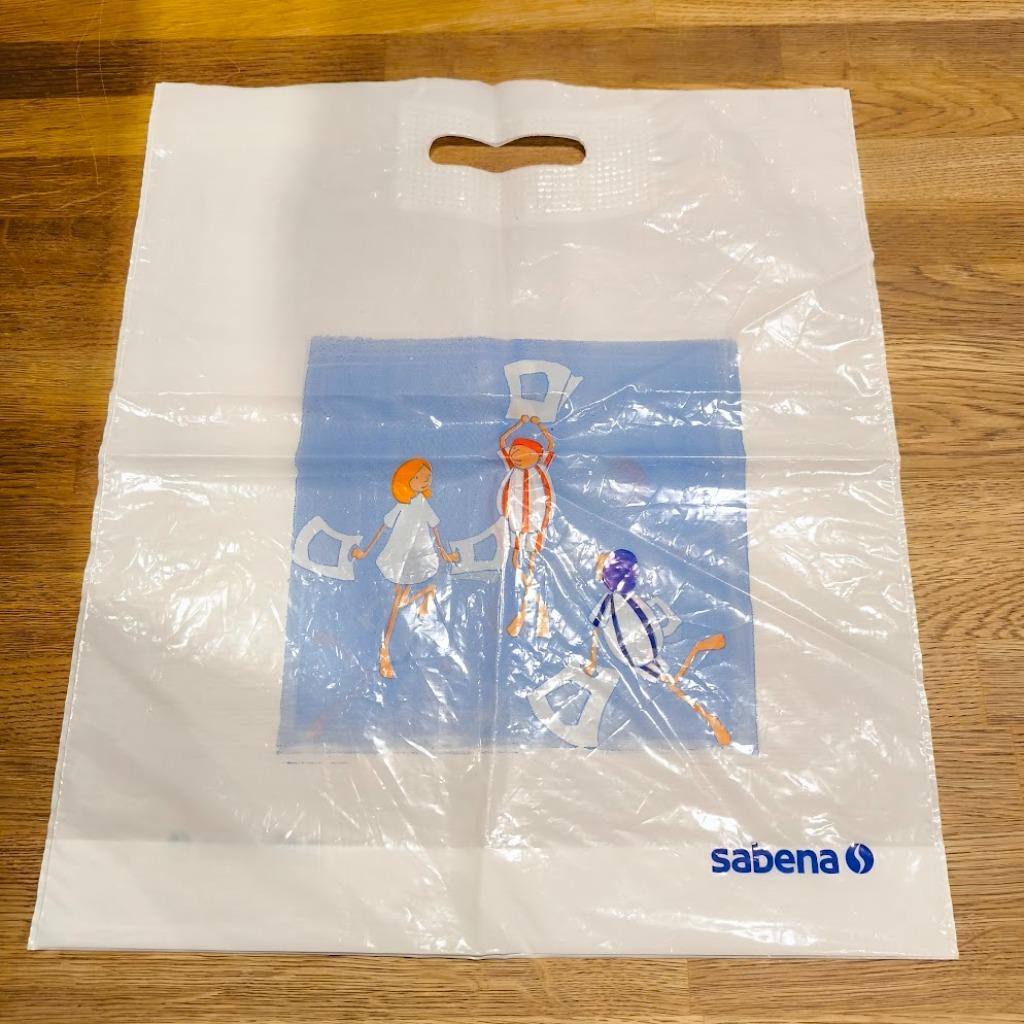 2 plastic draagtassen SABENA, Ophalen