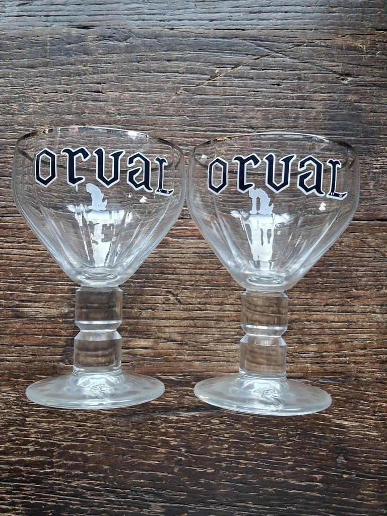 Twee Orval-brillen uit 2017, Verzamelen, Biermerken, Ophalen of Verzenden