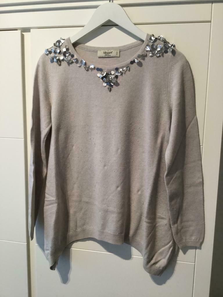 Blugirl Blumarine, wollen pull, zachtgrijs, maat small, Ophalen