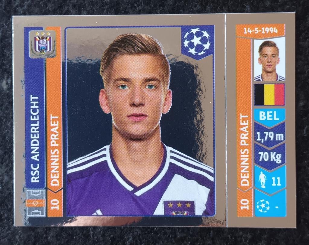 PANINI UEFA CL 2014-15 DENNIS PRAET (ANDERLECHT), Verzamelen, Ophalen of Verzenden