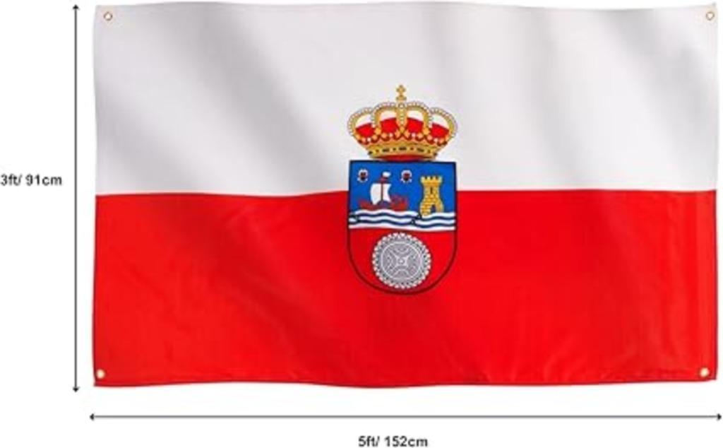 Drapeau cantabrique | 91 x 152 cm | Nouveau, Divers, Drapeaux & Banderoles, Neuf, -, Rusenol, -