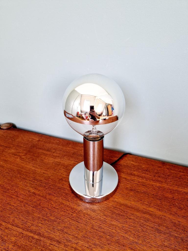 Lampe de table Space Age en métal chromé, années 70, Enlèvement ou Envoi