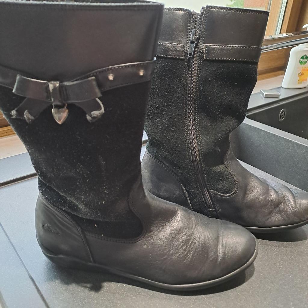 magnifiques bottes en cuir de la marque Clarks, taille 33, Bottes, Enlèvement ou Envoi, Clarks, Utilisé