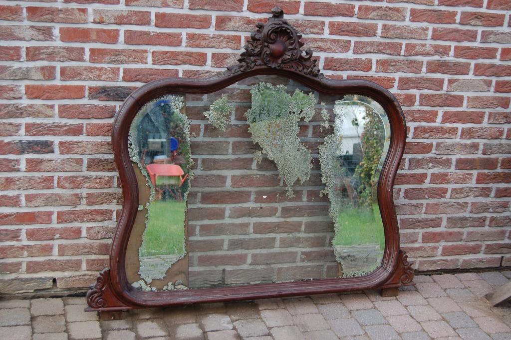 Miroir ancien, Antiquités & Art, Enlèvement, Autres formes, 100 à 150 cm, 100 à 150 cm