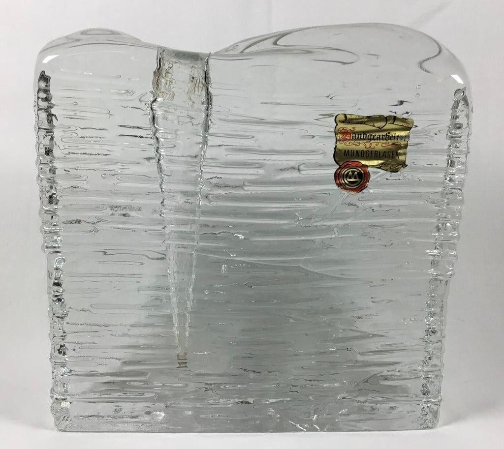 Vase briques verre d’art design vintage Marsberger Solifleur, Enlèvement ou Envoi, Maison et Meubles