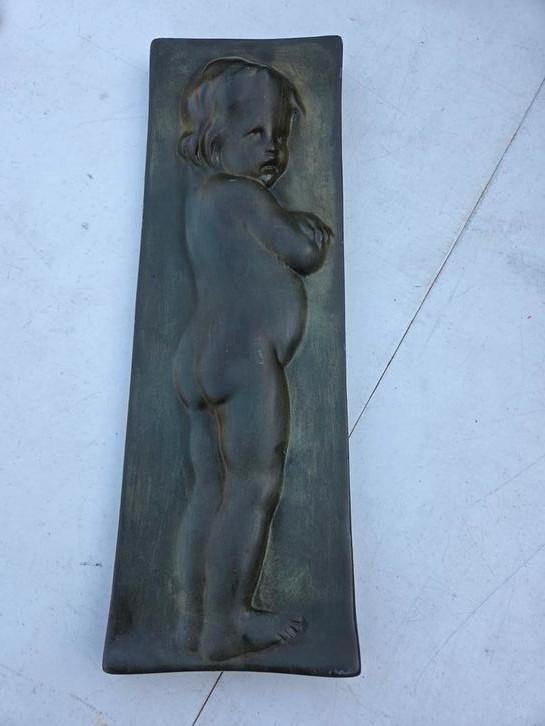 Oude muurplaat plaaster., Antiek en Kunst, Antiek | Wandborden en Tegels, Ophalen of Verzenden