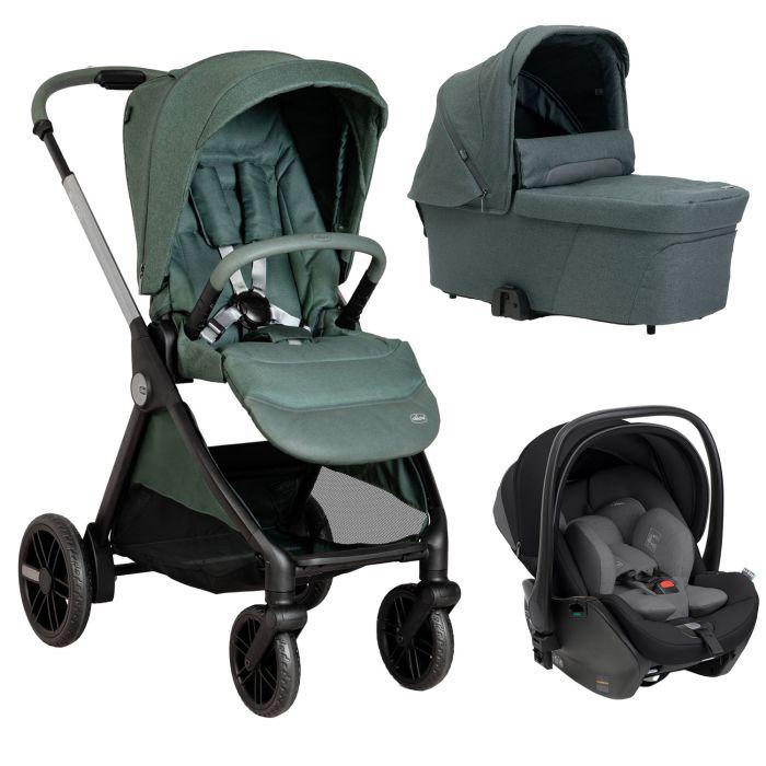Pousette chicco bellagio verte, Autres marques, Enlèvement ou Envoi, Avec nacelle, Comme neuf