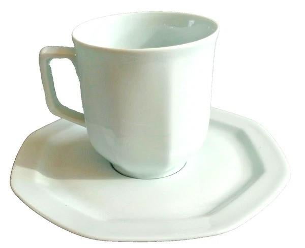 Tasse et soucoupe LIMOGES PORCELAINE FRANCE 12cl Vintage, Envoi