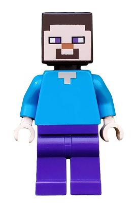Lego figuur min009 Steve Minecraft (2), Enlèvement ou Envoi, Comme neuf, Briques en vrac, Lego