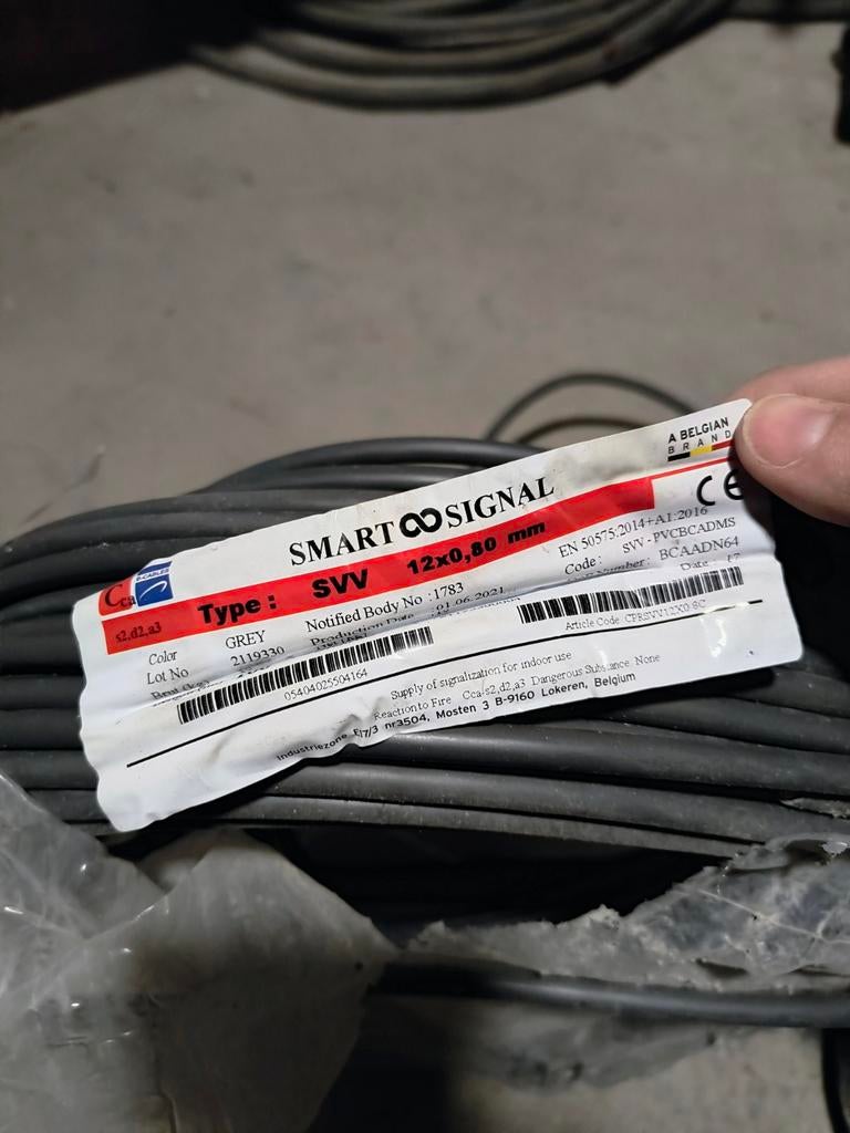 SVV kabel 12x0.80mm grey, Ophalen, Nieuw, Kabel of Snoer