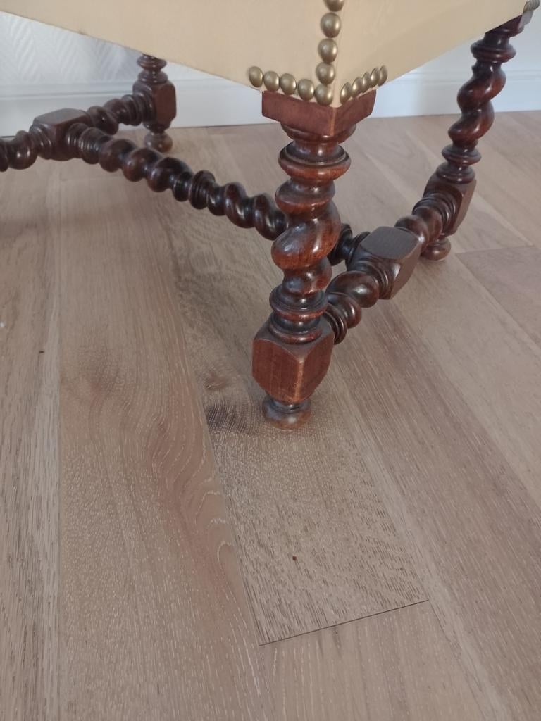 antiek Barley Twist Bench, Ophalen