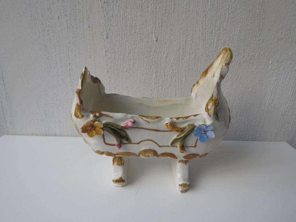 Berceau vintage en porcelaine de Bassano, rare, Antiquités & Art, Enlèvement ou Envoi