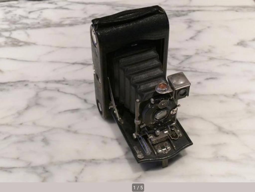 Kodak modèle 3A spécial avec Tessar 13cm f6.3 avec sac, Enlèvement ou Envoi, Avant 1940, Appareils photo