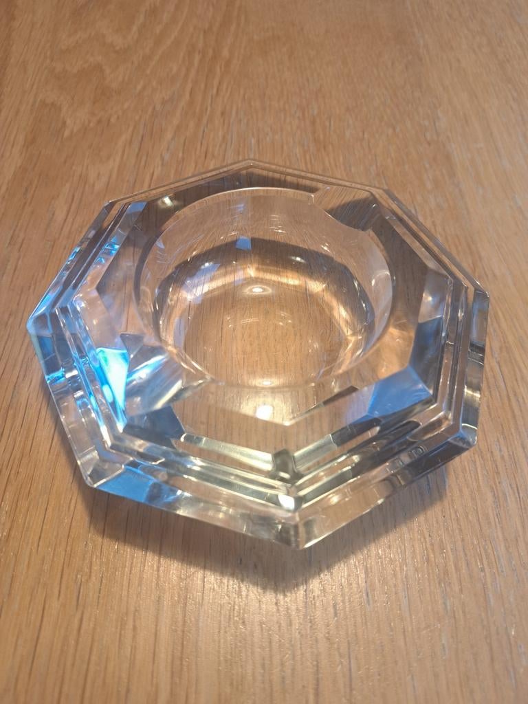 Cendrier Val St Lambert gravé en bon état, Antiquités & Art, Enlèvement ou Envoi