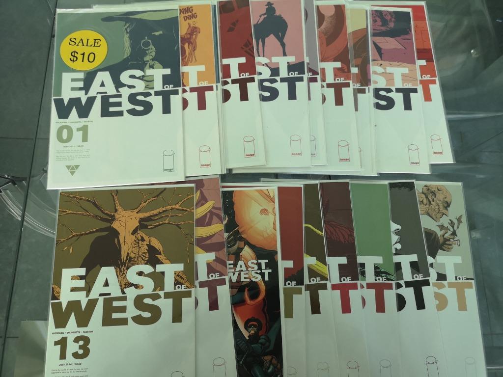 East of West #1-13, 15-16, 19-24 - lot de 21 Image Comics, Série complète ou Série, Enlèvement ou Envoi, Neuf