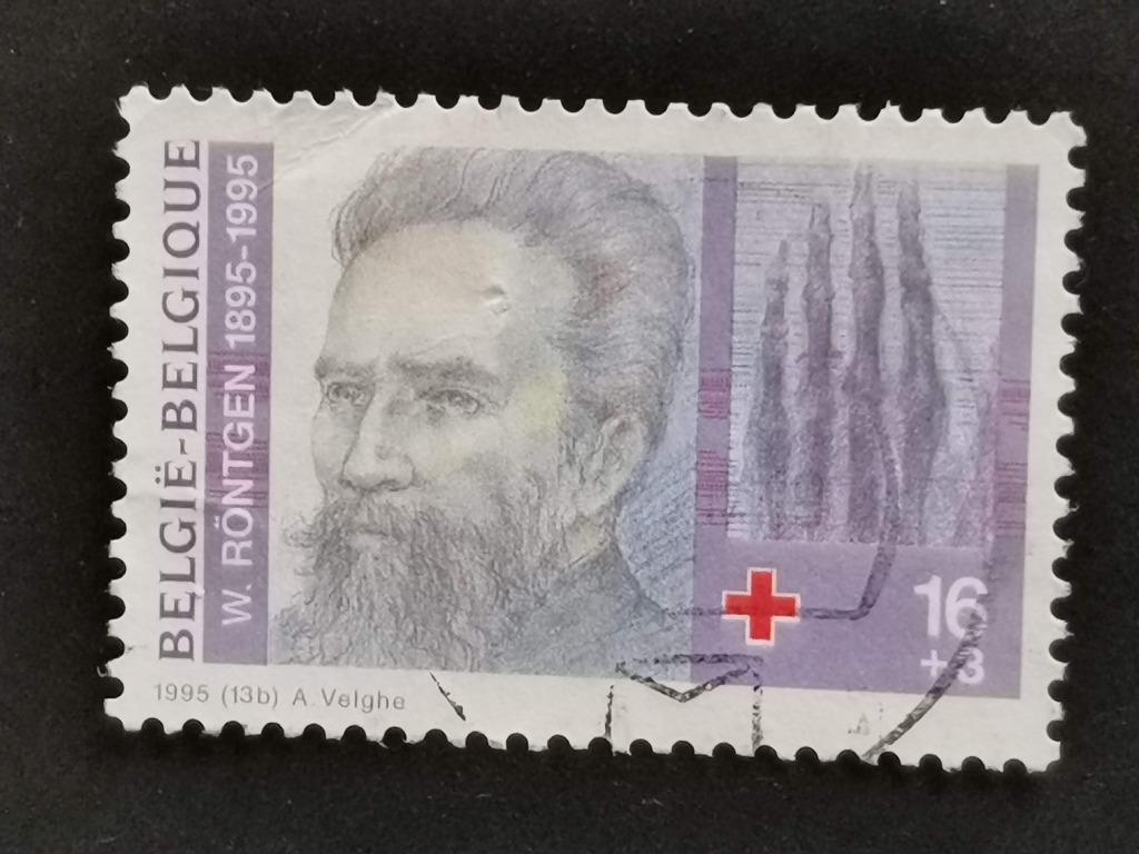Belgie 1995 - Belgische Rode Kruis - Wilhelm Röntgen, Ophalen of Verzenden, Gestempeld, Rode kruis